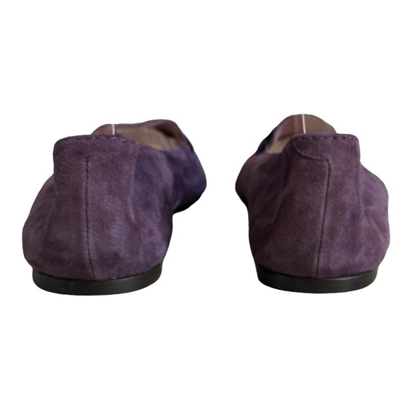 Saks Fifth Avenue Soft Plum Purple Suede Loafer Flats Size 9.5 NWT Leather - Picture 5 of 8